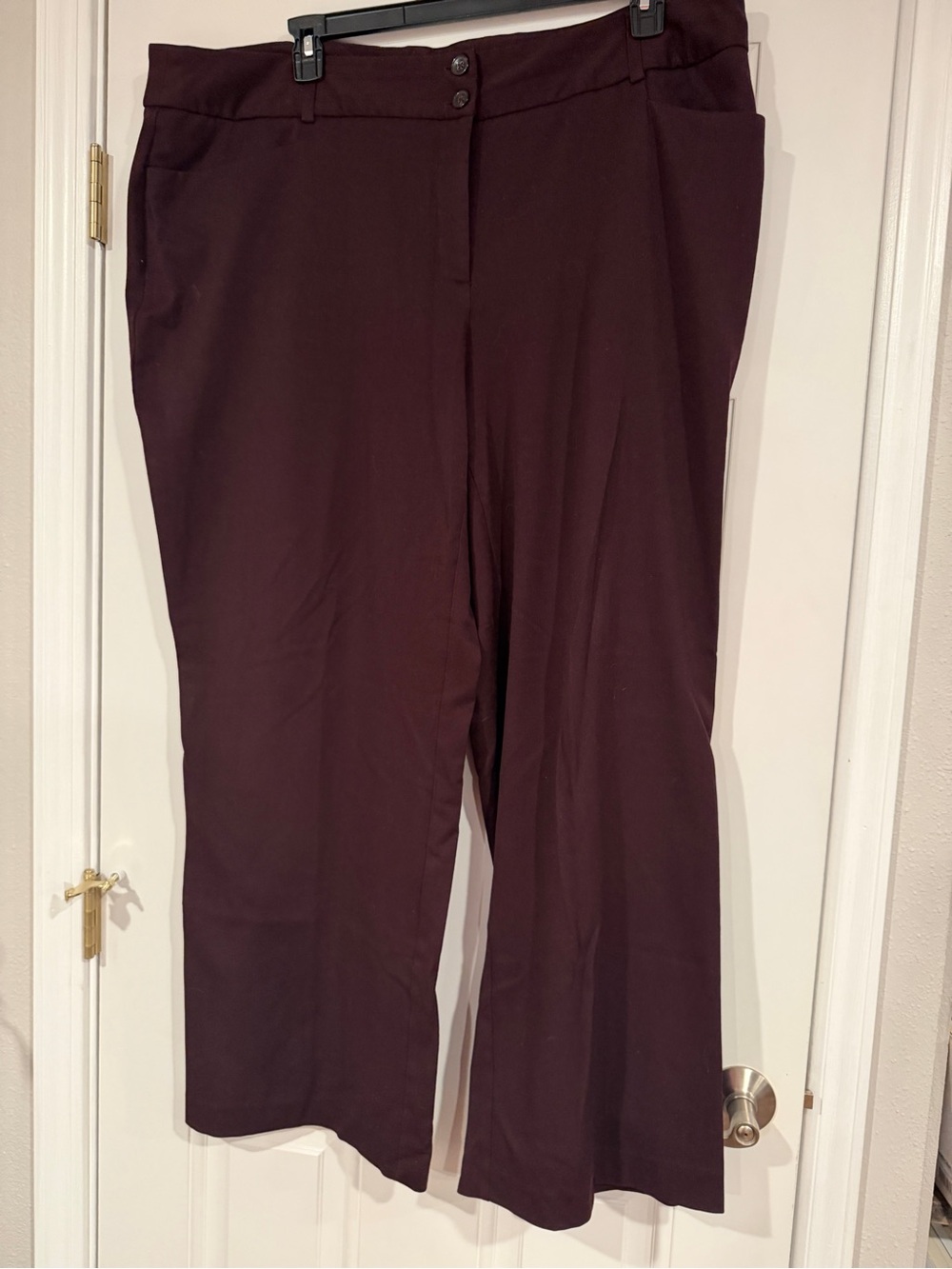 Alfani Wide-Leg Dress Pants - Plum